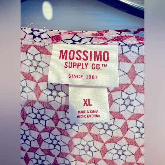 Mossimo Supply Co. crossover long sleeved blouse with tie neckline women’s XL - Picture 3 of 3